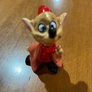 Disney Japan Yellow Jaq Cinderella Ceramic Figurine Porcelain Mouse
